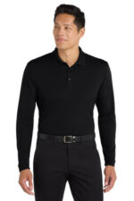 Port Authority Dry Zone UV Micro-Mesh Long Sleeve Polo K110LS Deep Black