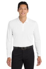 Port Authority Dry Zone UV Micro-Mesh Long Sleeve Polo K110LS White