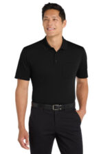 Port Authority Dry Zone UV Micro-Mesh Pocket Polo. K110P Deep Black