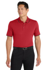 Port Authority Dry Zone UV Micro-Mesh Tipped Polo. K111 Rich Red/ Deep Black