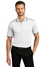 Port Authority Dry Zone UV Micro-Mesh Tipped Polo. K111 White/ Deep Black