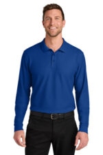 Port Authority Wearever Signature Pique Long Sleeve Polo K200LS True Royal