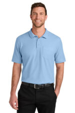 Port Authority Wearever Signature Pique Pocket Polo K200P Cloud Blue