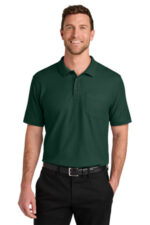 Port Authority Wearever Signature Pique Pocket Polo K200P Dark Green
