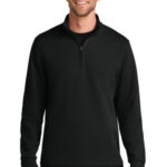 Port Authority Wearever Signature Double Pique 1/4-Zip K210 Deep Black