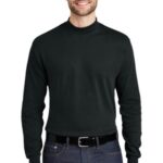 Port Authority Interlock Knit Mock Turtleneck. K321 Black