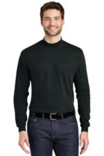 Port Authority Interlock Knit Mock Turtleneck. K321 Black