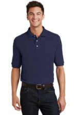 Port Authority Heavyweight Cotton Pique Polo with Pocket. K420P Navy