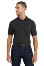 Port Authority Heavyweight Cotton Pique Polo. K420 Black