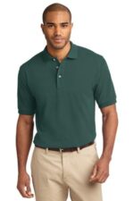 Port Authority Heavyweight Cotton Pique Polo. K420 Dark Green