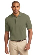 Port Authority Heavyweight Cotton Pique Polo. K420 Faded Olive