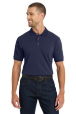 Port Authority Heavyweight Cotton Pique Polo. K420 Navy