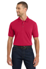 Port Authority Heavyweight Cotton Pique Polo. K420 Red