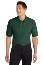 Port Authority Extended Size Silk Touch Polo K500ES Dark Green
