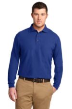 Port Authority Silk Touch Long Sleeve Polo. K500LS Royal