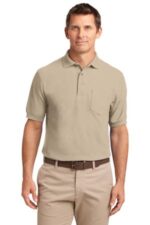 Port Authority Silk Touch Polo with Pocket. K500P Stone