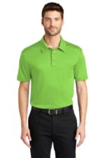 Port Authority Silk Touch Performance Pocket Polo. K540P Lime