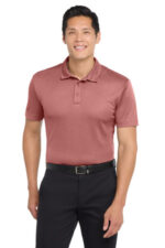 Port Authority Heathered Silk Touch Performance Polo. K542 Garnet Heather