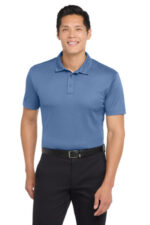 Port Authority Heathered Silk Touch Performance Polo. K542 Moonlight Blue Heather