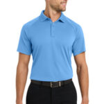 Port Authority Crossover Raglan Polo. K575 Azure Blue