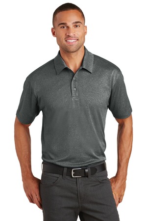 Port Authority Trace Heather Polo. K576 Charcoal Heather