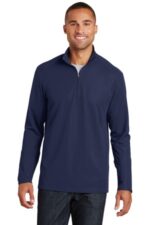 Port Authority Pinpoint Mesh 1/2-Zip. K806 True Navy