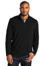 Port Authority Microterry 1/4-Zip Pullover K825 Deep Black
