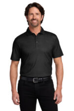 Port Authority Fine Pique Blend Polo K830 Black Heather