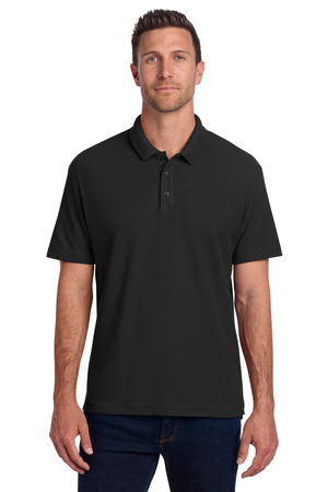 Port Authority C-FREE Cotton Blend Pique Polo K867 Black