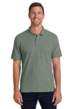 Port Authority C-FREE Cotton Blend Pique Polo K867 Dark Green Heather
