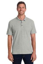 Port Authority C-FREE Cotton Blend Pique Polo K867 Deep Smoke Heather