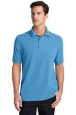Port & Co Combed Ring Spun Pique Polo. KP1500 Aquatic Blue