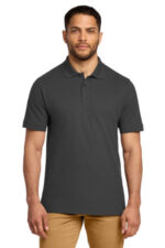 Port & Co Combed Ring Spun Pique Polo. KP1500 Charcoal