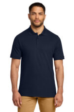 Port & Co Combed Ring Spun Pique Polo. KP1500 Deep Navy