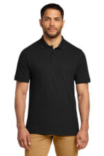 Port & Co Combed Ring Spun Pique Polo. KP1500 Jet Black