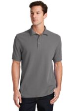 Port & Co Combed Ring Spun Pique Polo. KP1500 Medium Grey