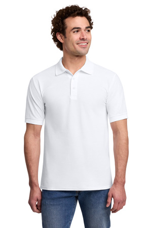 Port & Co Core Blend Pique Polo. KP155 White