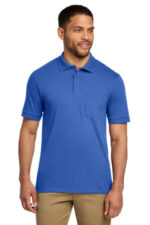 Port & Co Core Blend Jersey Knit Pocket Polo. KP55P Royal