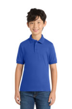 Port & Co Youth Core Blend Jersey Knit Polo. KP55Y Royal