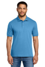 Port & Co Core Blend Jersey Knit Polo. KP55 Aquatic Blue