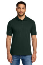 Port & Co Core Blend Jersey Knit Polo. KP55 Dark Green