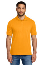 Port & Co Core Blend Jersey Knit Polo. KP55 Gold