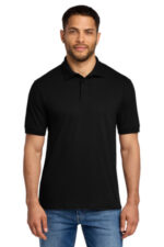 Port & Co Core Blend Jersey Knit Polo. KP55 Jet Black
