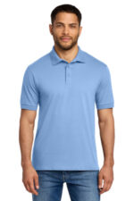 Port & Co Core Blend Jersey Knit Polo. KP55 Light Blue