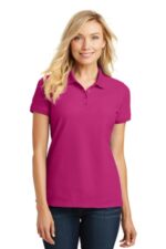 Port Authority Women's Core Classic Pique Polo. L100 Pink Azalea