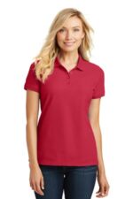 Port Authority Women's Core Classic Pique Polo. L100 Rich Red