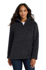 Port Authority Women's Cozy 1/4-Zip Fleece L130 Charcoal