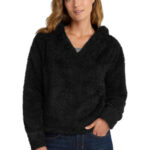 Port Authority Women's Cozy Fleece Hoodie. L132 Black