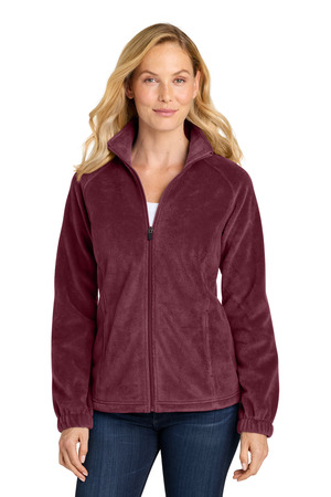 Port Authority Women's Plush Fleece Full-Zip Jacket L190 Club Burgundy