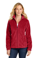 Port Authority Women's Plush Fleece Full-Zip Jacket L190 Rich Red
